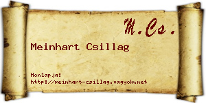 Meinhart Csillag névjegykártya